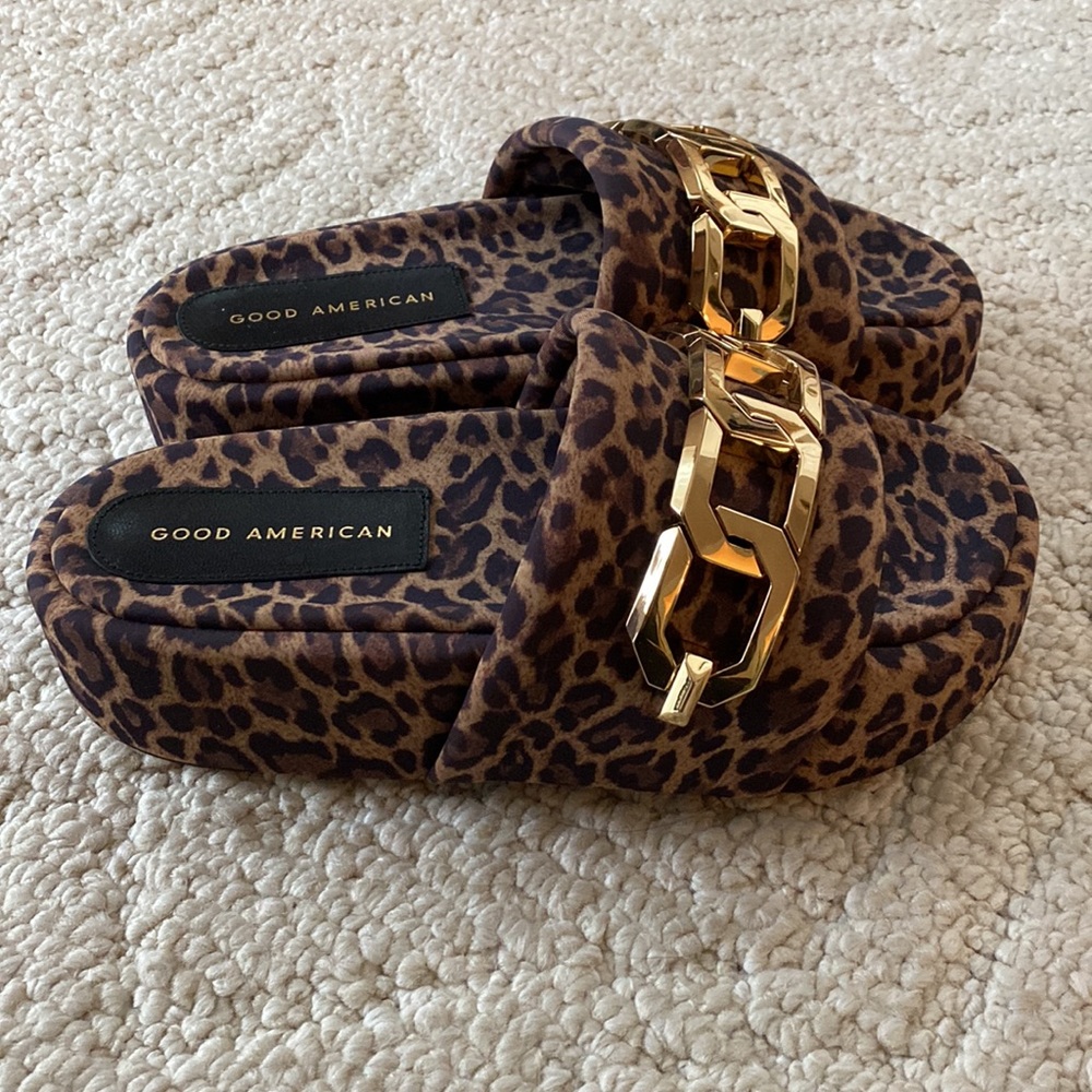 Good American Leopard Platform Sandals - Picture 2 of 4